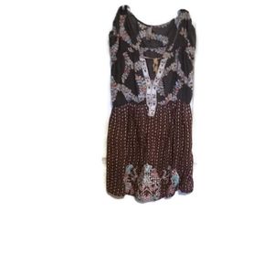free people womens blouse brown size large